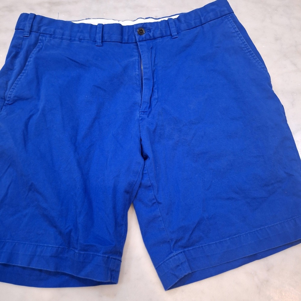 Polo Golf Ralph Lauren Shorts Mens 36 Blue Cotton Twill Stretch Crest Chino Golf - Picture 10 of 10